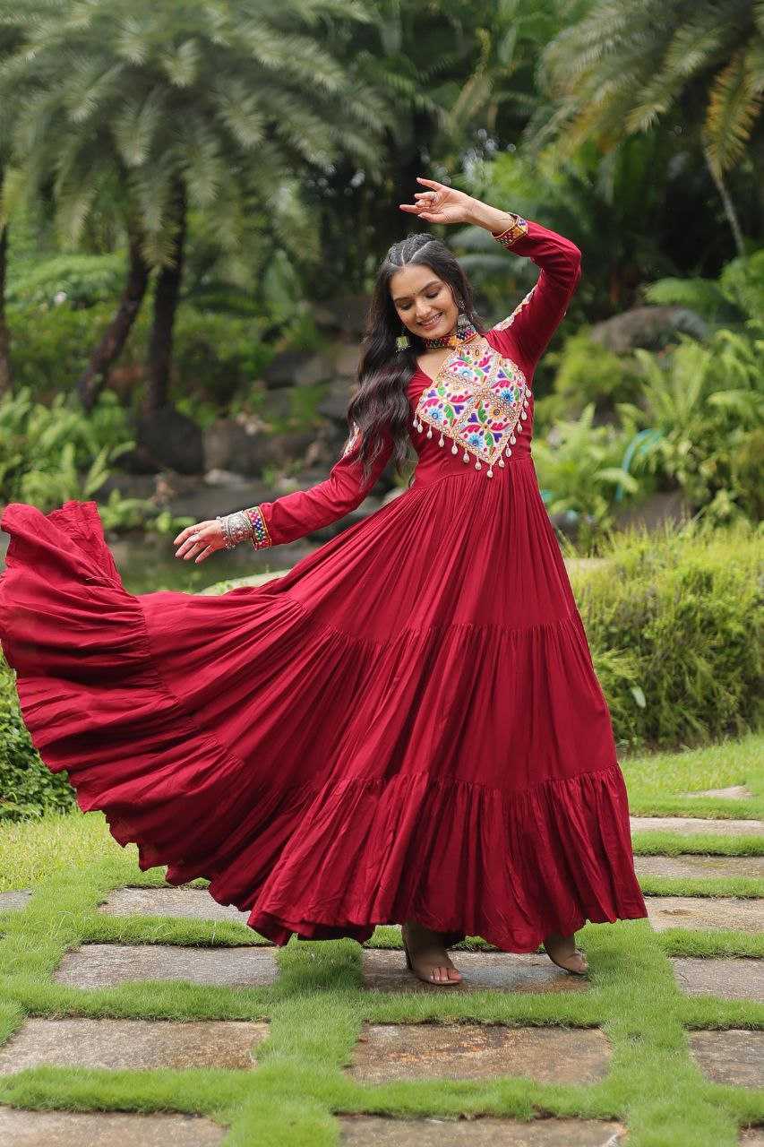 Ynf Reyon Cotton KESH491 9197 Gowns Wholesale Fancy Gowns Long Gowns Floor-Length Gowns Manufacturer