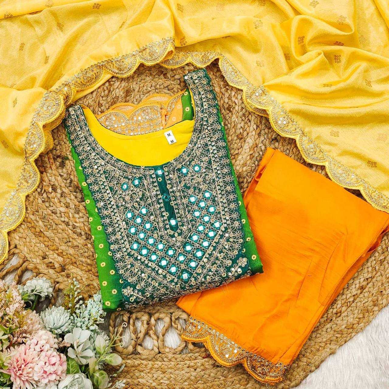 Ynf Satin KESH501 print with mirror Suits & Dresses Wholesale Ladies Suits Printed Suits Designer Suits Manufacturer