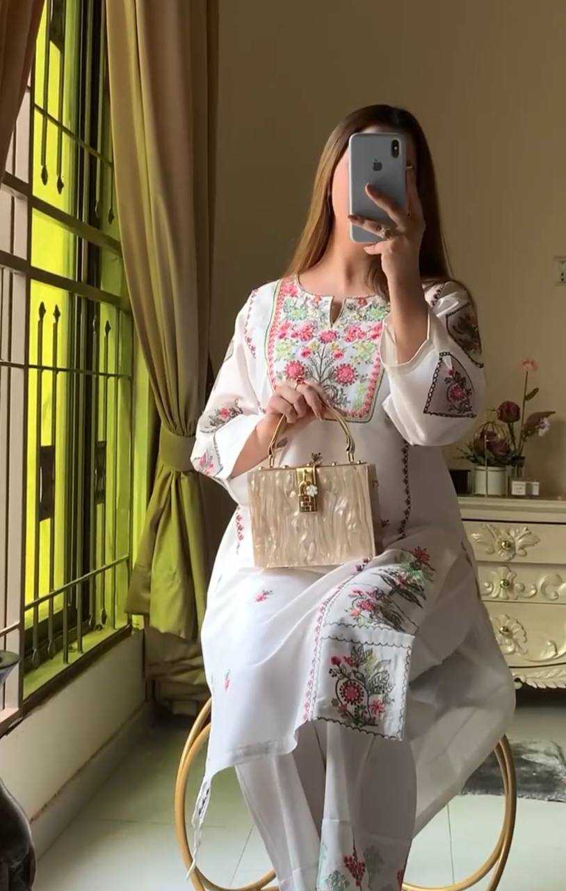 Ynf Silk KESH141 1105 Suits & Dresses Wholesale Embroidery Suits Palazzo Suit Silk Suits Manufacturer