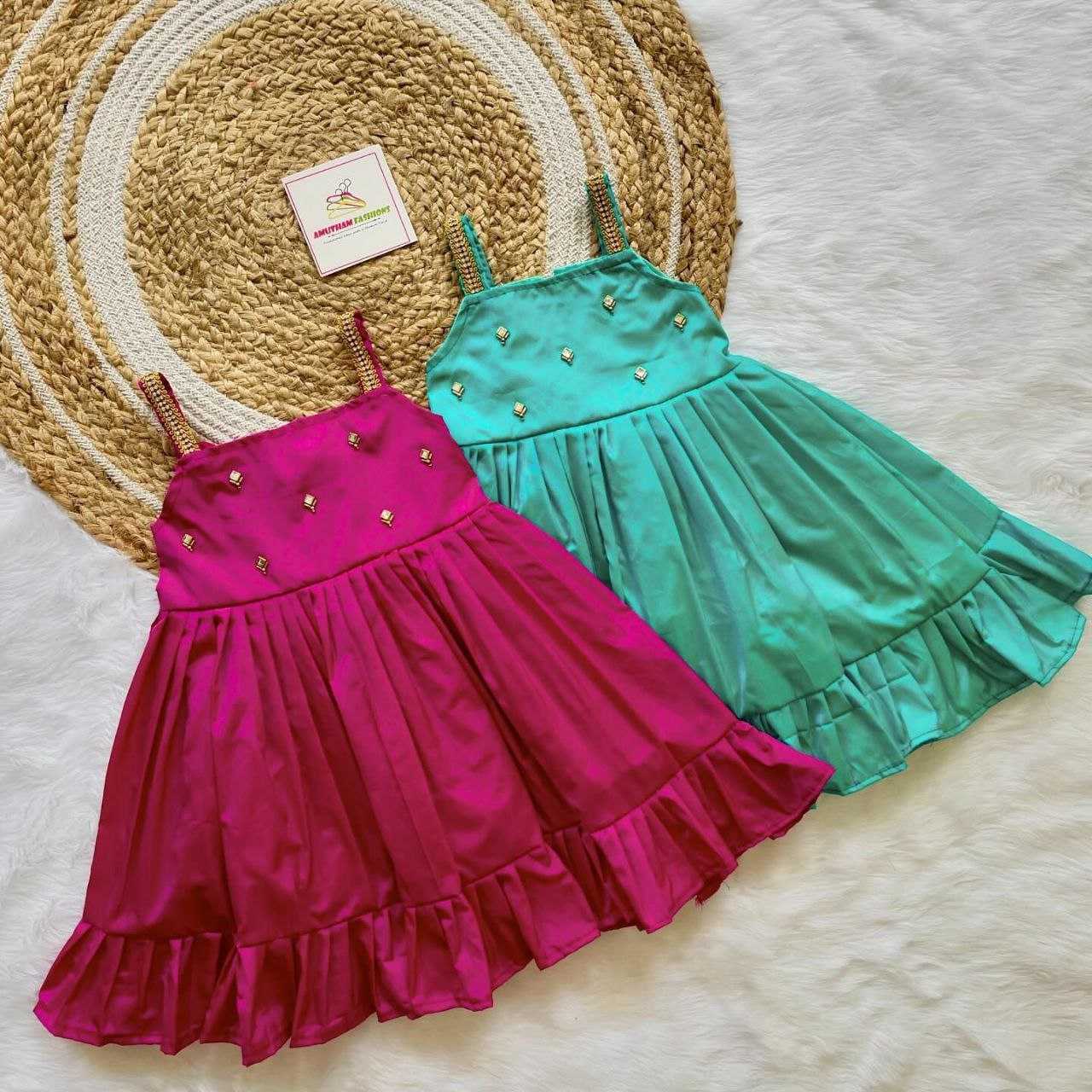 Ynf Slub Reyon RIN107 351 Kids Wear Wholesale Kids Frocks Girls Frock Kids Designer Frock Manufacturer