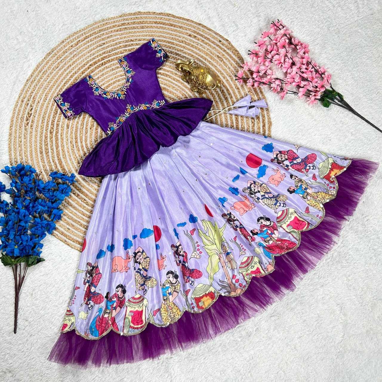Ynf soft chinon KESH505 348 Kids Wear Wholesale Kids Lehenga Indian Wear For Kids Kids Lehenga Choli Manufacturer