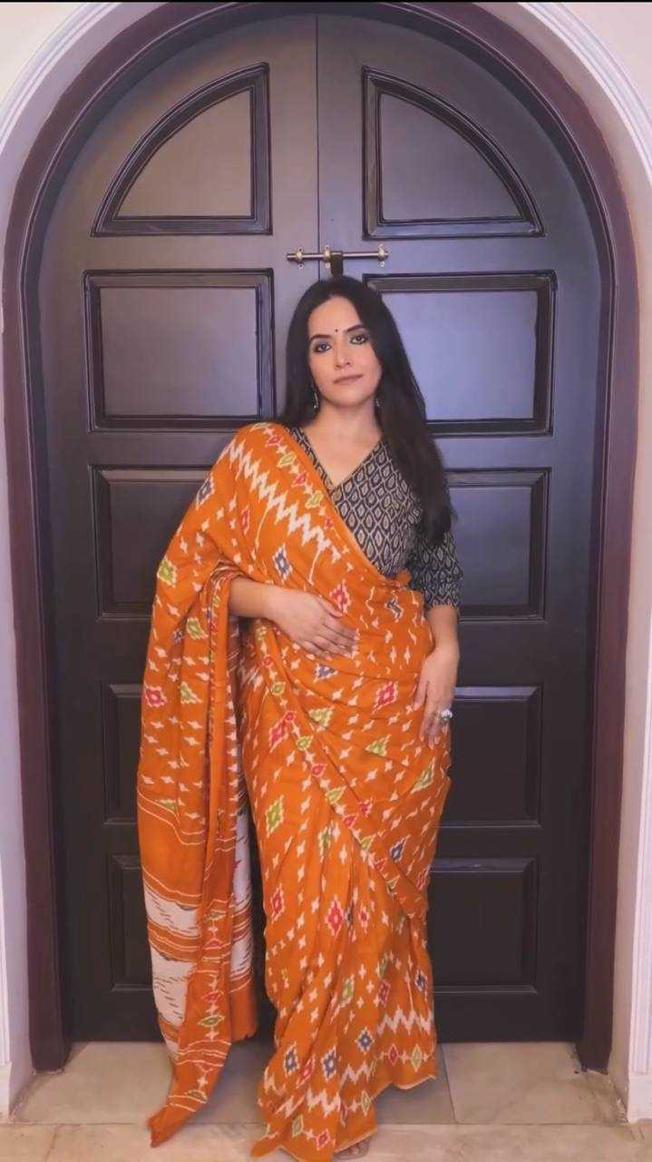 Ynf Soft Cotton RIN229 SMC-92 Sarees Wholesale Printed Cotton Saree Cotton Sarees Mulmul Cotton Sarees Manufacturer