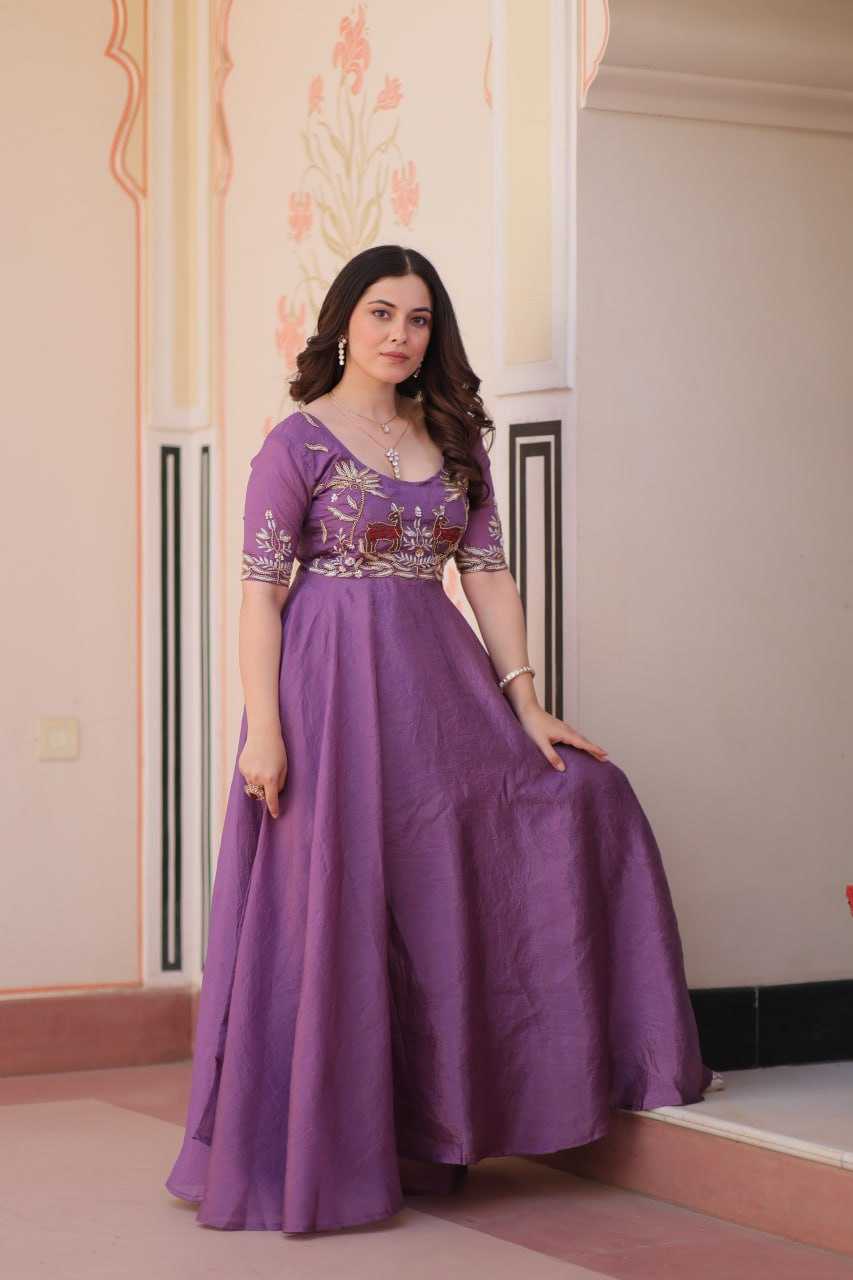 Ynf Soft Gold Crush KESH489 1176 Gowns Wedding Collections Festive Collections Wholesale Embroidery Gowns Party Wear Gowns Designer Gowns Manufacturer