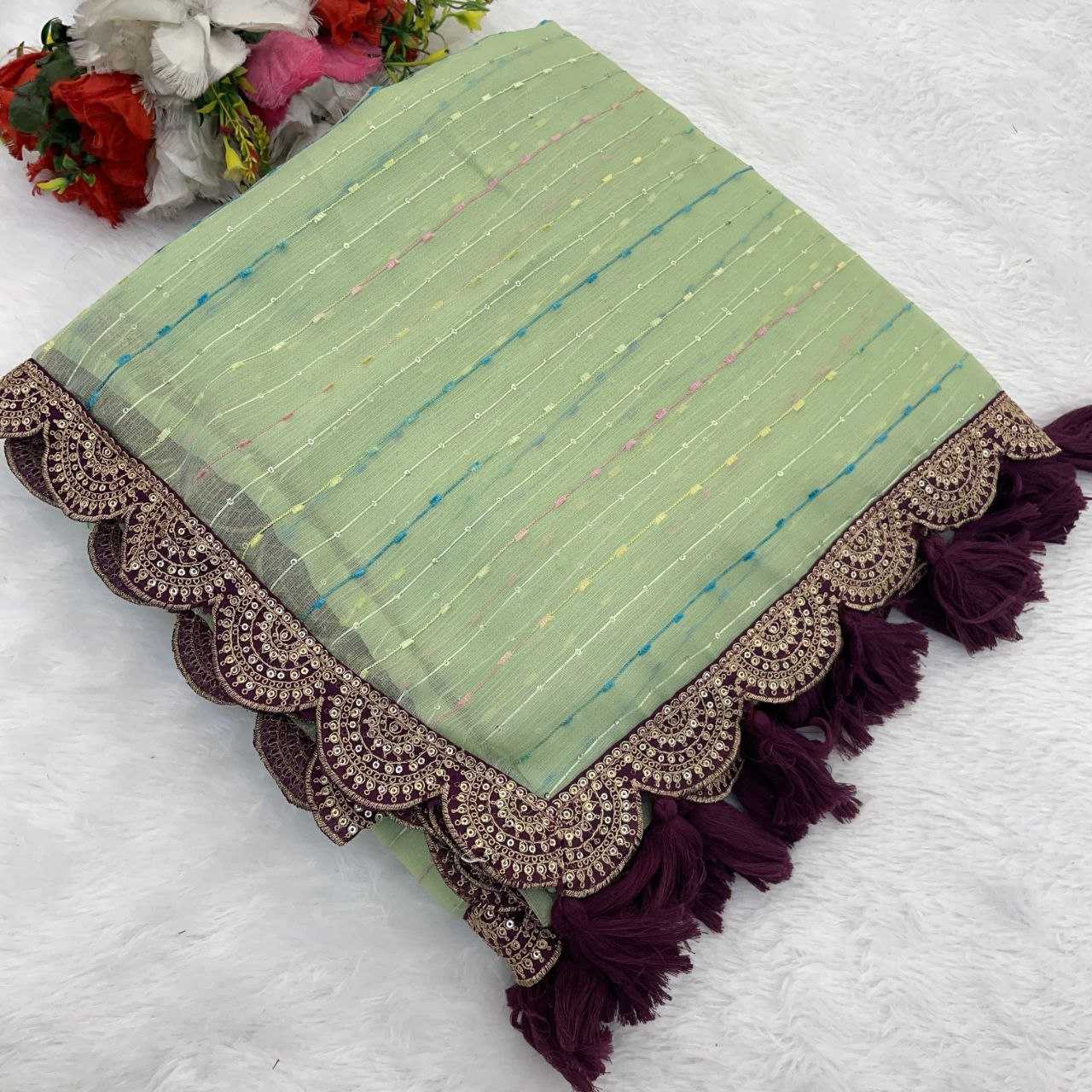 Ynf Tissue RIN216 GOPI Sarees Wedding Collections Festive Collections Wholesale Net Sarees Embroidered Sarees Lace Border Sarees Manufacturer