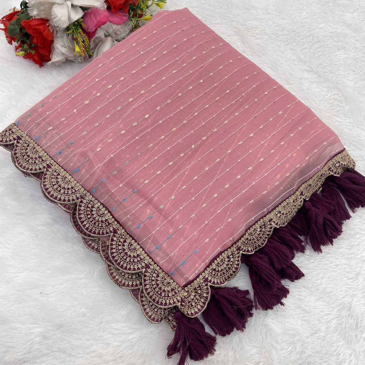 Ynf Tissue RIN216 GOPI Sarees Wedding Collections Festive Collections Wholesale Net Sarees Embroidered Sarees Lace Border Sarees Manufacturer