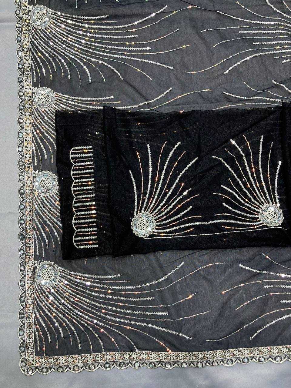 Ynf Twill Net RIN188 Kohinoor1 Sarees Wholesale Party Wear Sarees Sequence Sarees Net Sarees Manufacturer