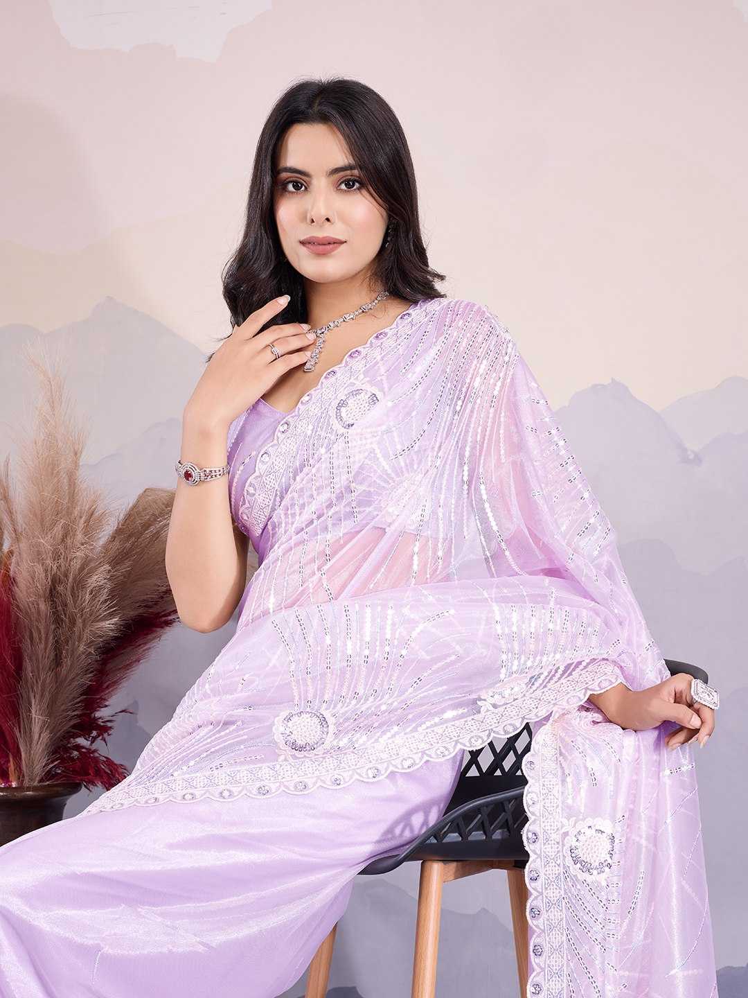 Ynf Twill Net RIN188 Kohinoor1 Sarees Wholesale Party Wear Sarees Sequence Sarees Net Sarees Manufacturer