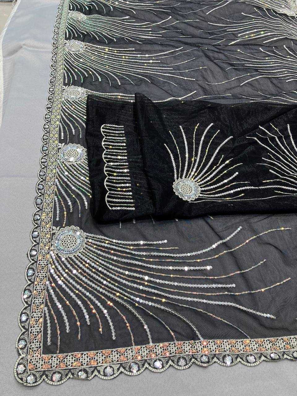 Ynf Twill Net RIN188 Kohinoor1 Sarees Wholesale Party Wear Sarees Sequence Sarees Net Sarees Manufacturer