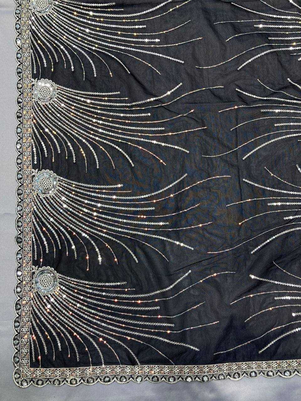 Ynf Twill Net RIN188 Kohinoor1 Sarees Wholesale Party Wear Sarees Sequence Sarees Net Sarees Manufacturer