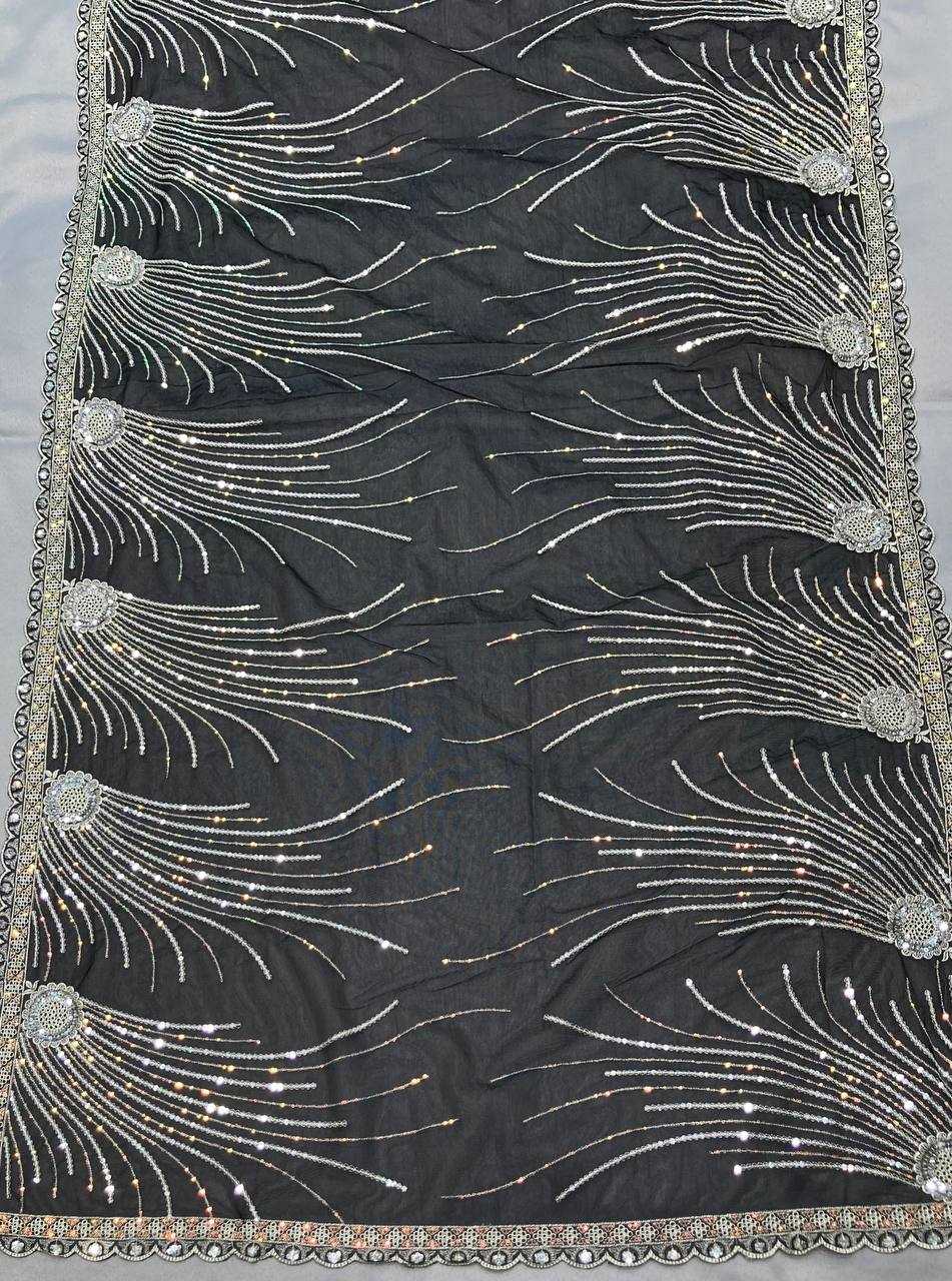 Ynf Twill Net RIN188 Kohinoor1 Sarees Wholesale Party Wear Sarees Sequence Sarees Net Sarees Manufacturer