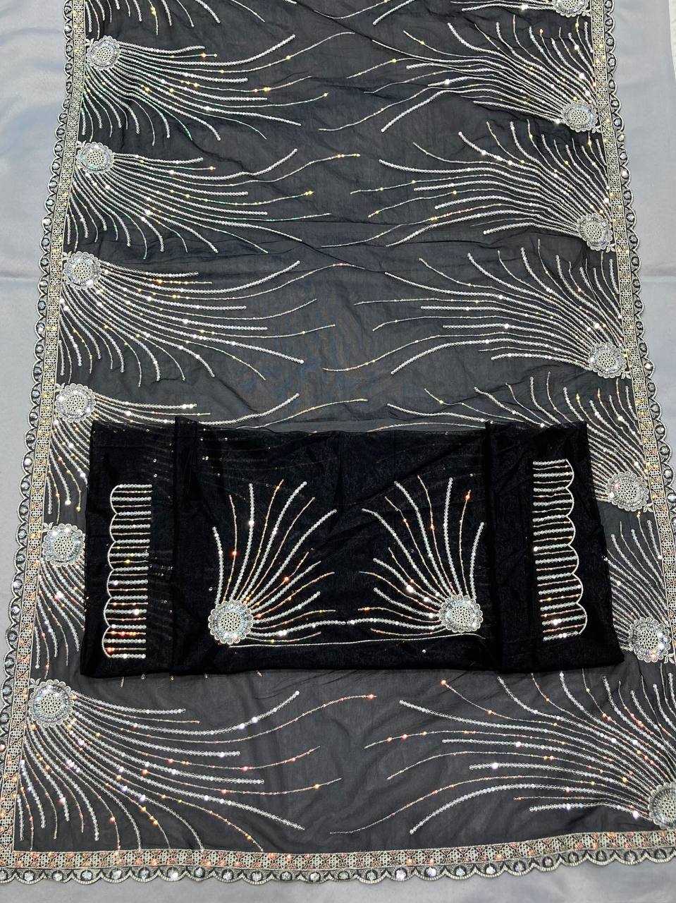 Ynf Twill Net RIN188 Kohinoor1 Sarees Wholesale Party Wear Sarees Sequence Sarees Net Sarees Manufacturer