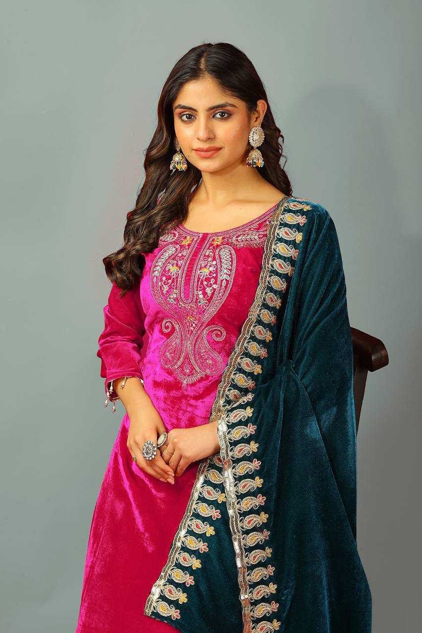 Ynf Velvet KESH499 3095 Suits & Dresses Wholesale Kashmiri Suits Velvet Suits Embroidery Suits Manufacturer