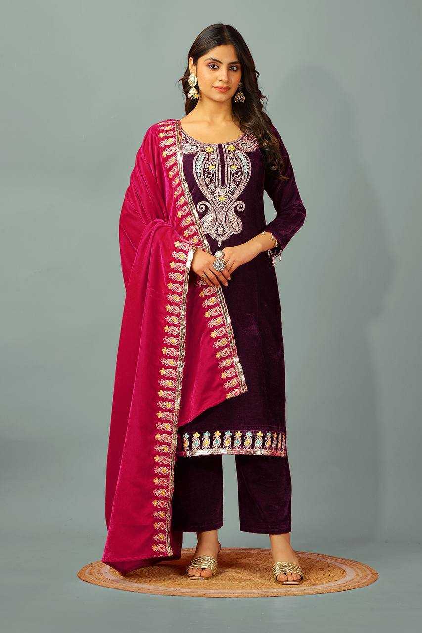 Ynf Velvet KESH499 3095 Suits & Dresses Wholesale Kashmiri Suits Velvet Suits Embroidery Suits Manufacturer