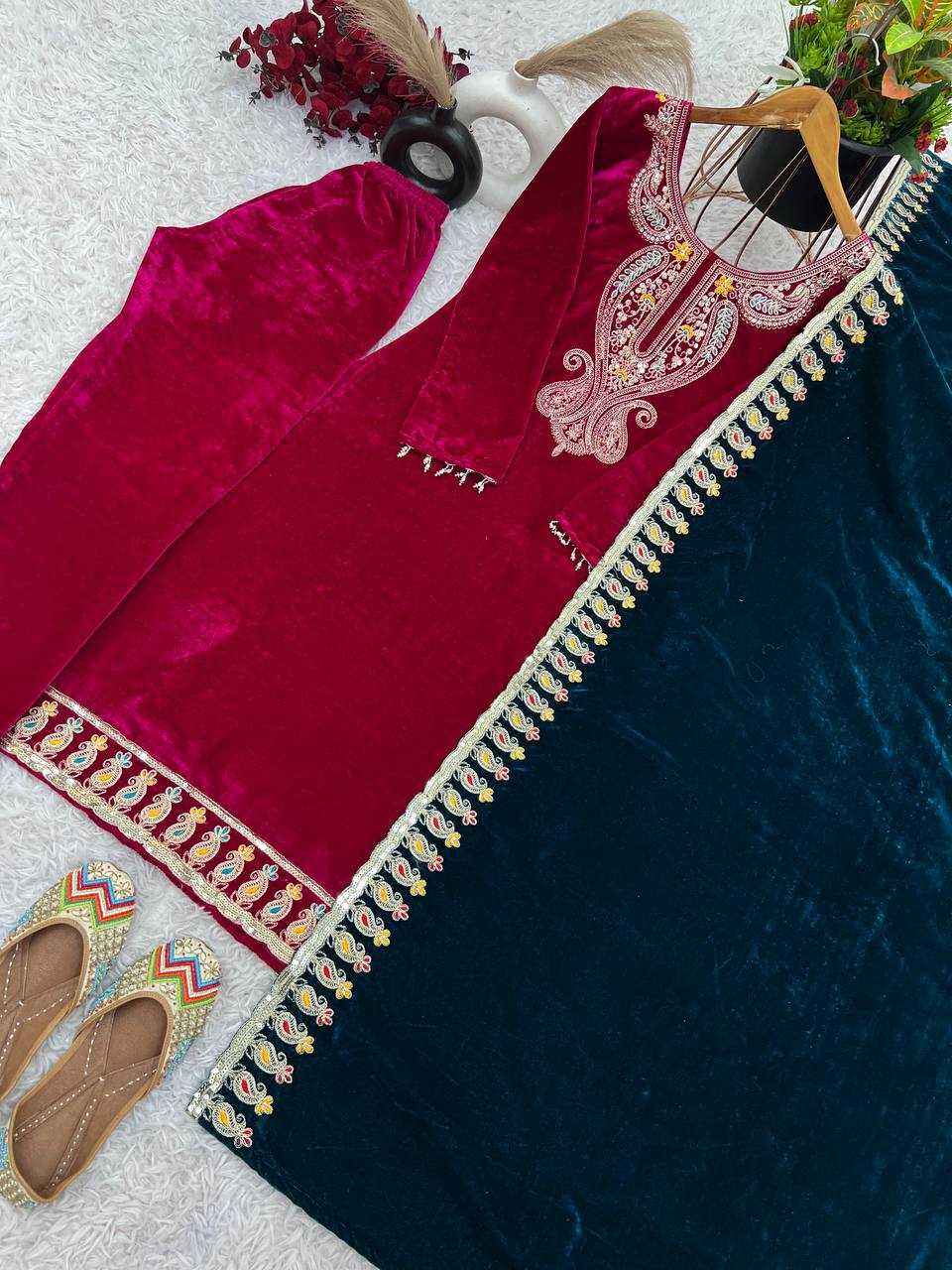 Ynf Velvet KESH499 3095 Suits & Dresses Wholesale Kashmiri Suits Velvet Suits Embroidery Suits Manufacturer