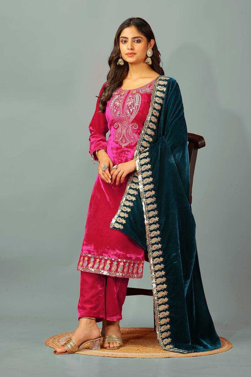 Ynf Velvet KESH499 3095 Suits & Dresses Wholesale Kashmiri Suits Velvet Suits Embroidery Suits Manufacturer