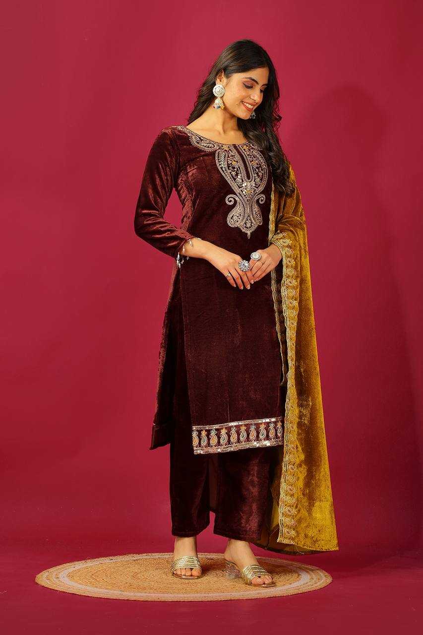 Ynf Velvet KESH499 3095 Suits & Dresses Wholesale Kashmiri Suits Velvet Suits Embroidery Suits Manufacturer