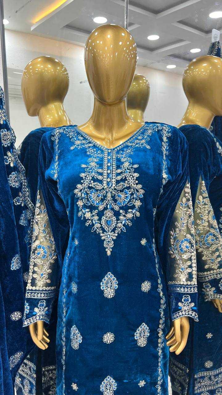 Ynf Velvet KESH499 402 Suits & Dresses Wholesale Kashmiri Suits Velvet Suits Embroidery Suits Manufacturer