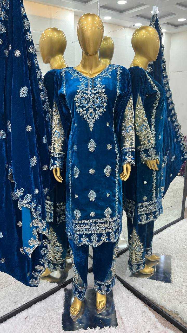 Ynf Velvet KESH499 402 Suits & Dresses Wholesale Kashmiri Suits Velvet Suits Embroidery Suits Manufacturer
