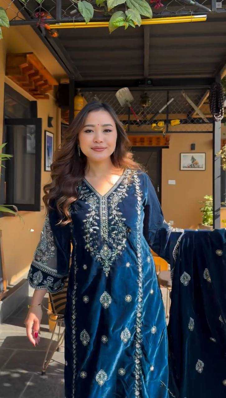 Ynf Velvet KESH499 402 Suits & Dresses Wholesale Kashmiri Suits Velvet Suits Embroidery Suits Manufacturer