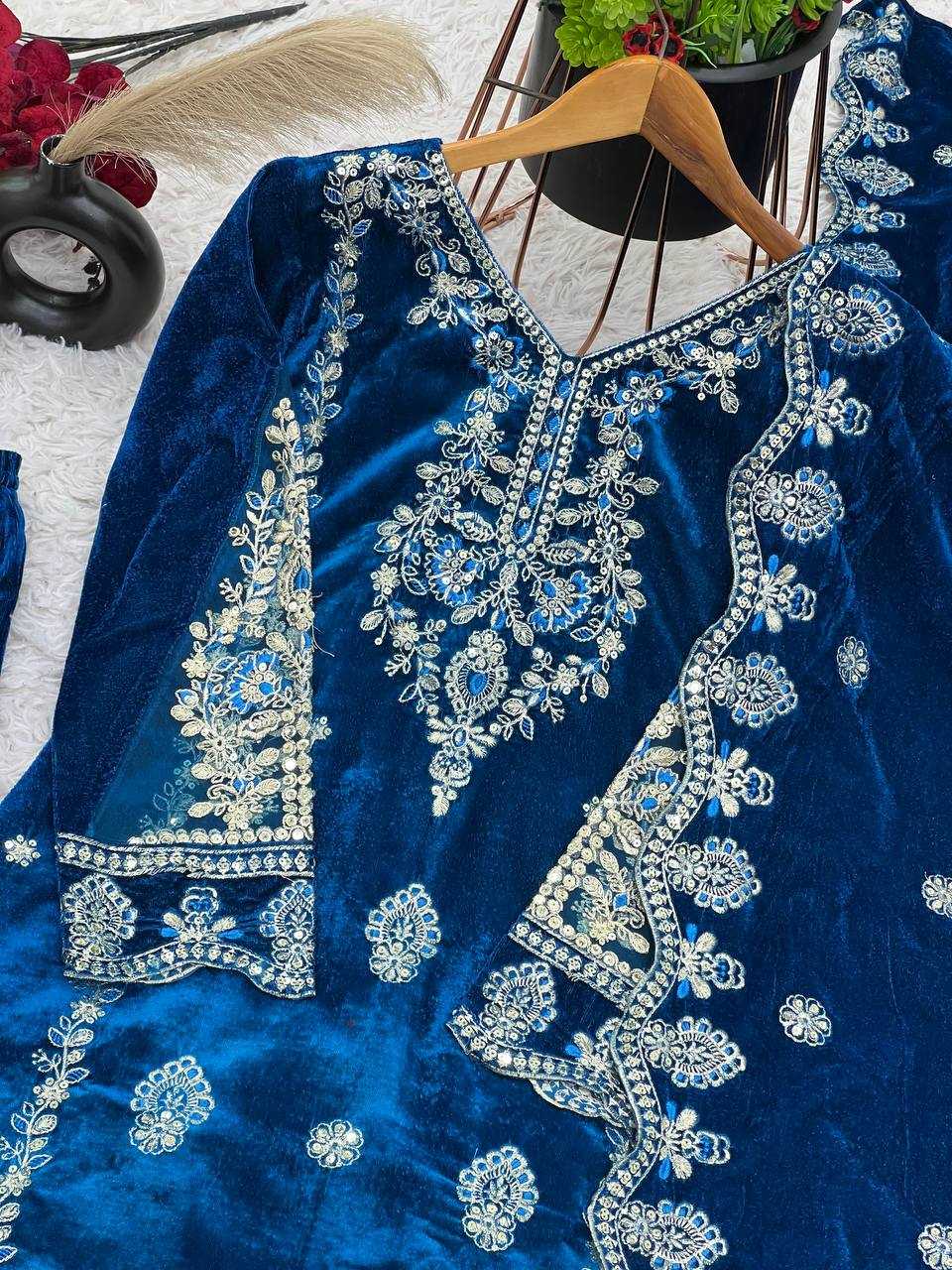 Ynf Velvet KESH499 402 Suits & Dresses Wholesale Kashmiri Suits Velvet Suits Embroidery Suits Manufacturer