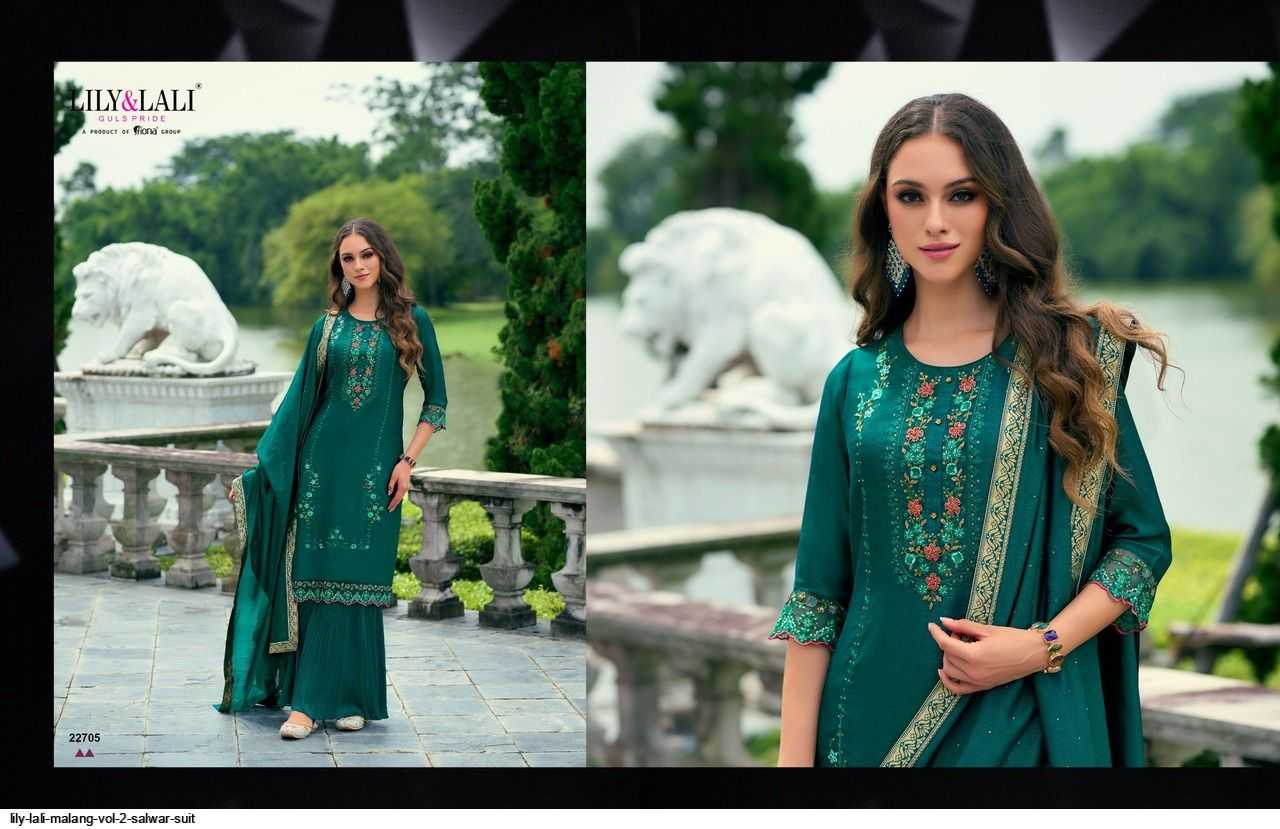 Ynf Vichitra Silk RIN190 LILY LALI MALANG VOL 2 Setwise Collections Wholesale Dresses & Suits Catalogs Manufacturer
