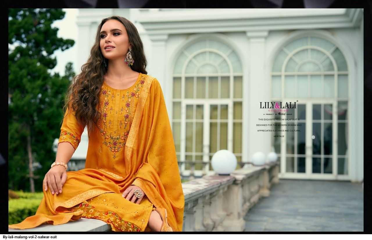 Ynf Vichitra Silk RIN190 LILY LALI MALANG VOL 2 Setwise Collections Wholesale Dresses & Suits Catalogs Manufacturer