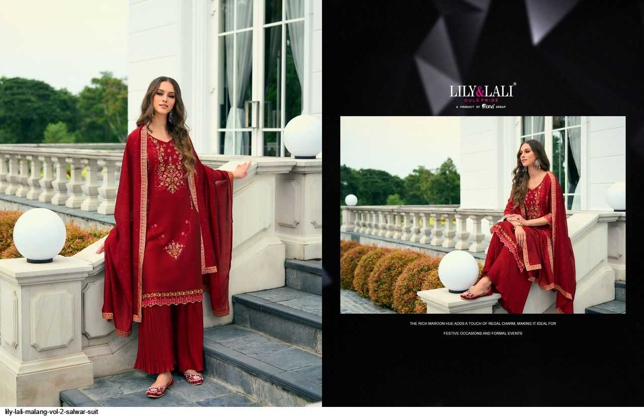 Ynf Vichitra Silk RIN190 LILY LALI MALANG VOL 2 Setwise Collections Wholesale Dresses & Suits Catalogs Manufacturer
