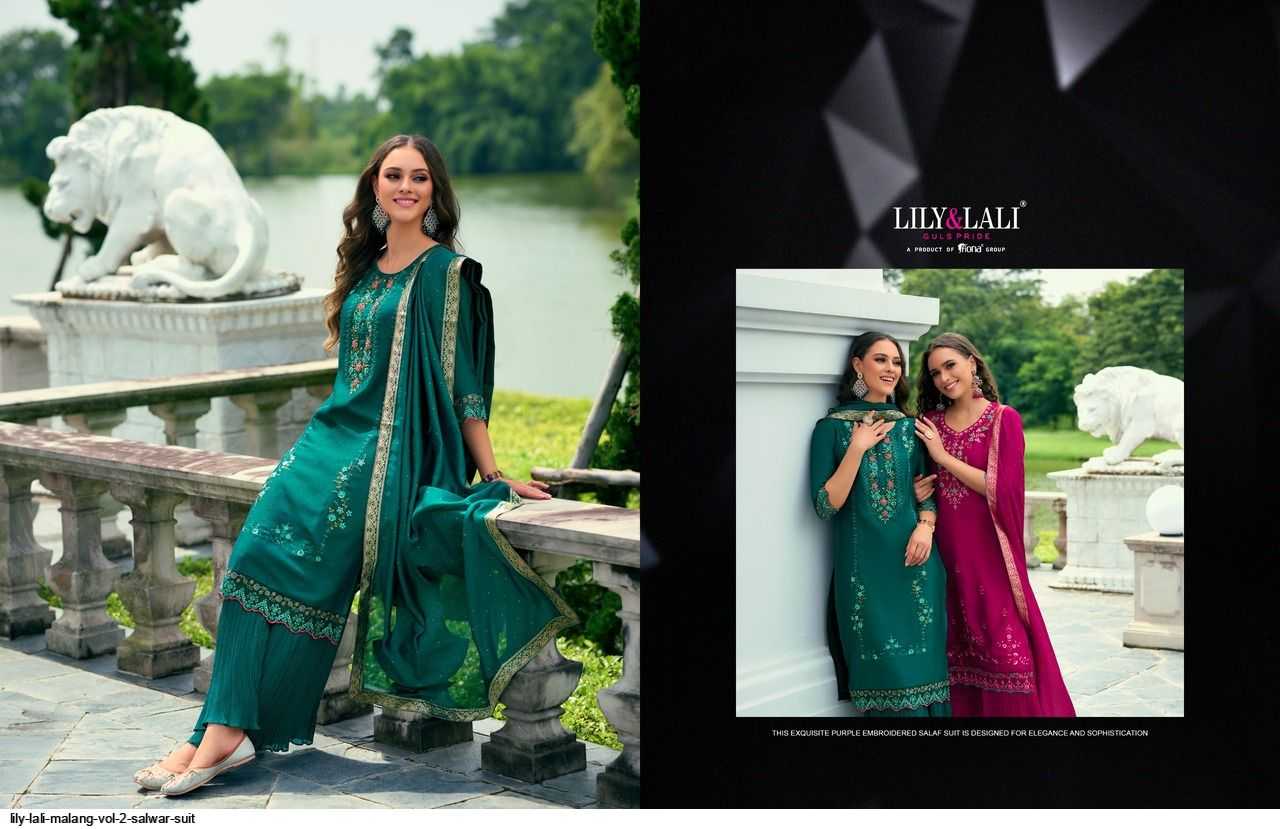 Ynf Vichitra Silk RIN190 LILY LALI MALANG VOL 2 Setwise Collections Wholesale Dresses & Suits Catalogs Manufacturer