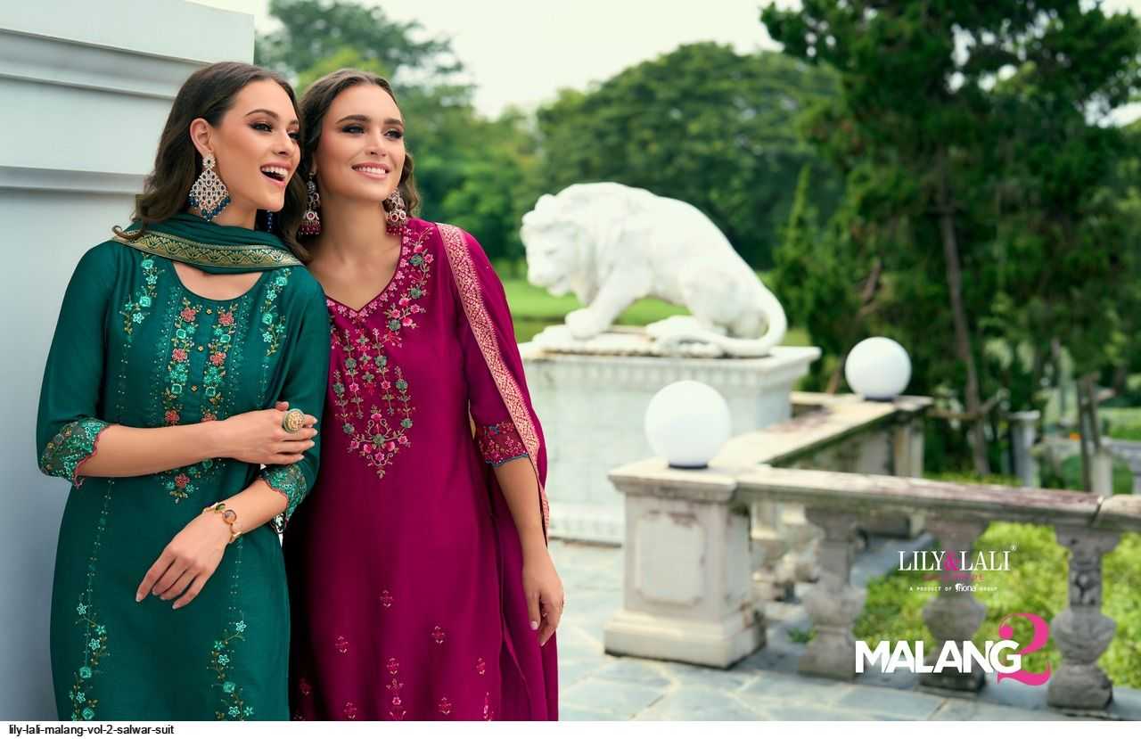 Ynf Vichitra Silk RIN190 LILY LALI MALANG VOL 2 Setwise Collections Wholesale Dresses & Suits Catalogs Manufacturer