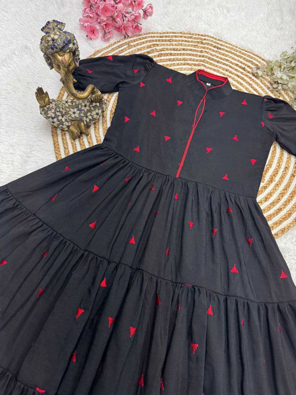 Ynf Viscose RIN217 ADHYAA-324 Gowns Western Wears Festive Collections Wholesale Fancy Gowns Embroidery Gowns Party Wear Gowns Manufacturer