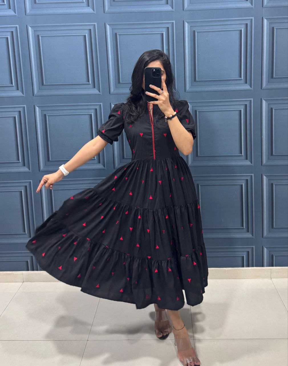 Ynf Viscose RIN217 ADHYAA-324 Gowns Western Wears Festive Collections Wholesale Fancy Gowns Embroidery Gowns Party Wear Gowns Manufacturer
