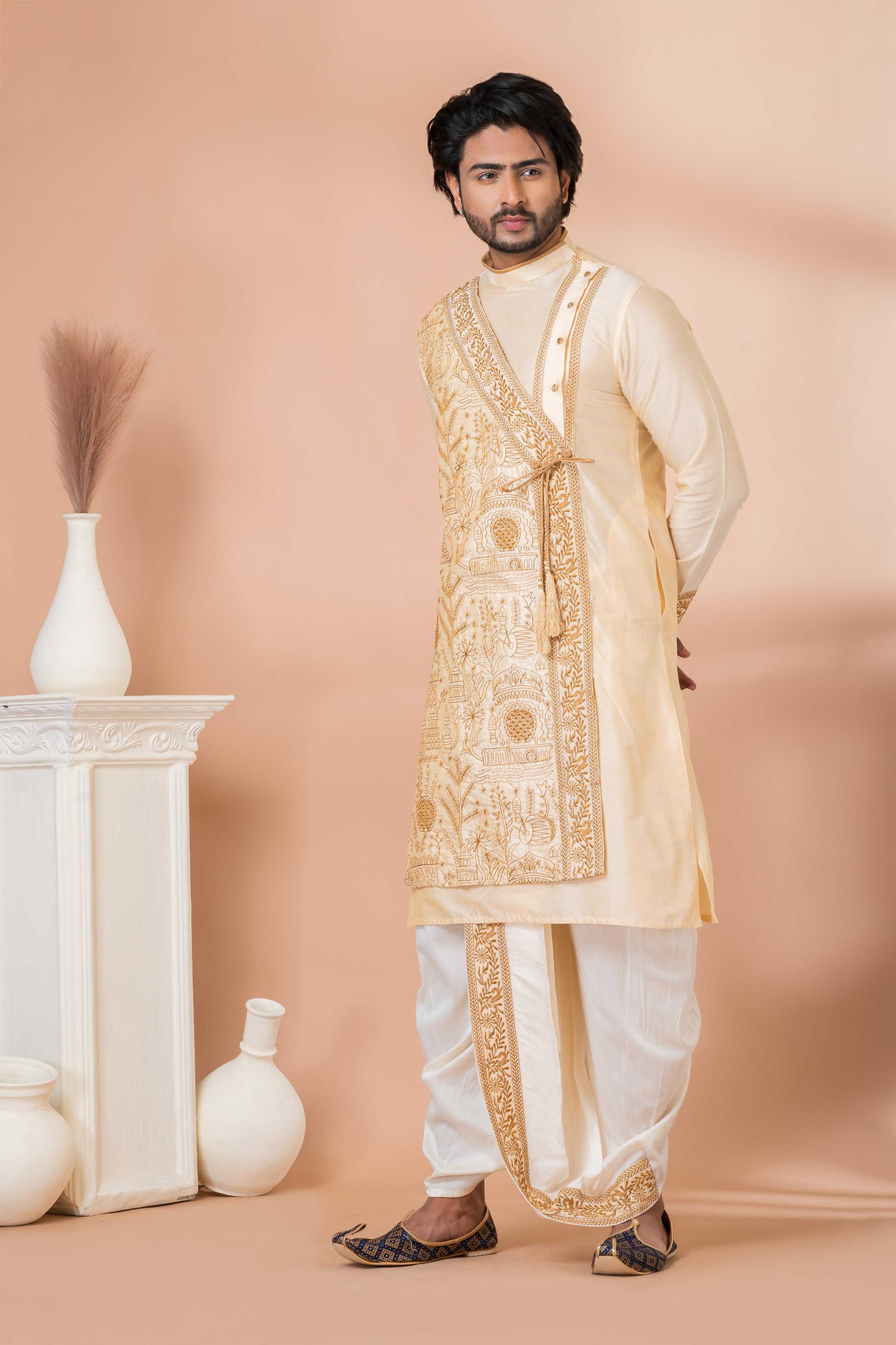 Ynf Viscose RIN223 3319 Mens Wear Festive Collections Wholesale Mens Kurtas Mens Kurta Pyjama Onam Collections Manufacturer