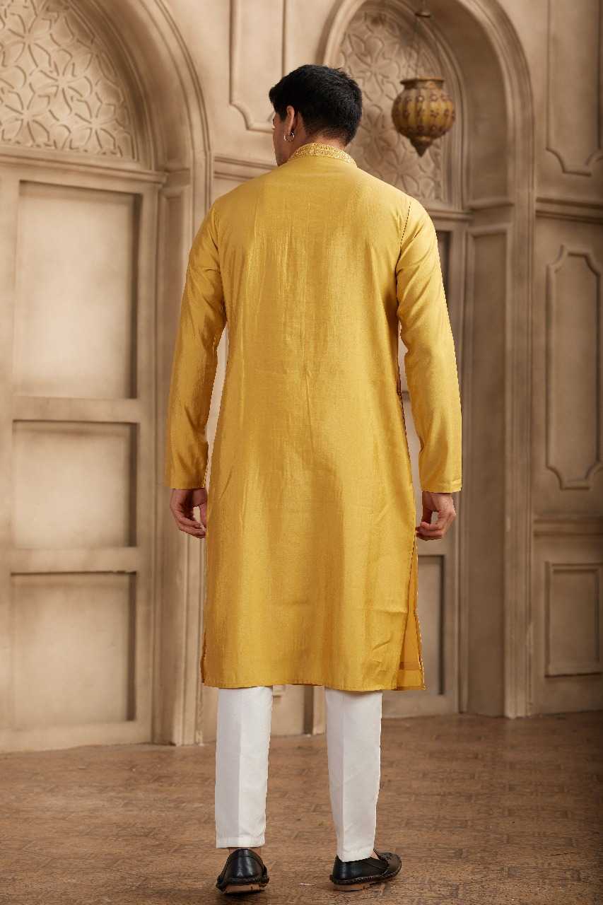 Ynf Art Silk RIN197 3101 Mens Wear Wholesale Mens Kurtas Mens Kurta Pyjama Embroidered Kurta Pajama Manufacturer