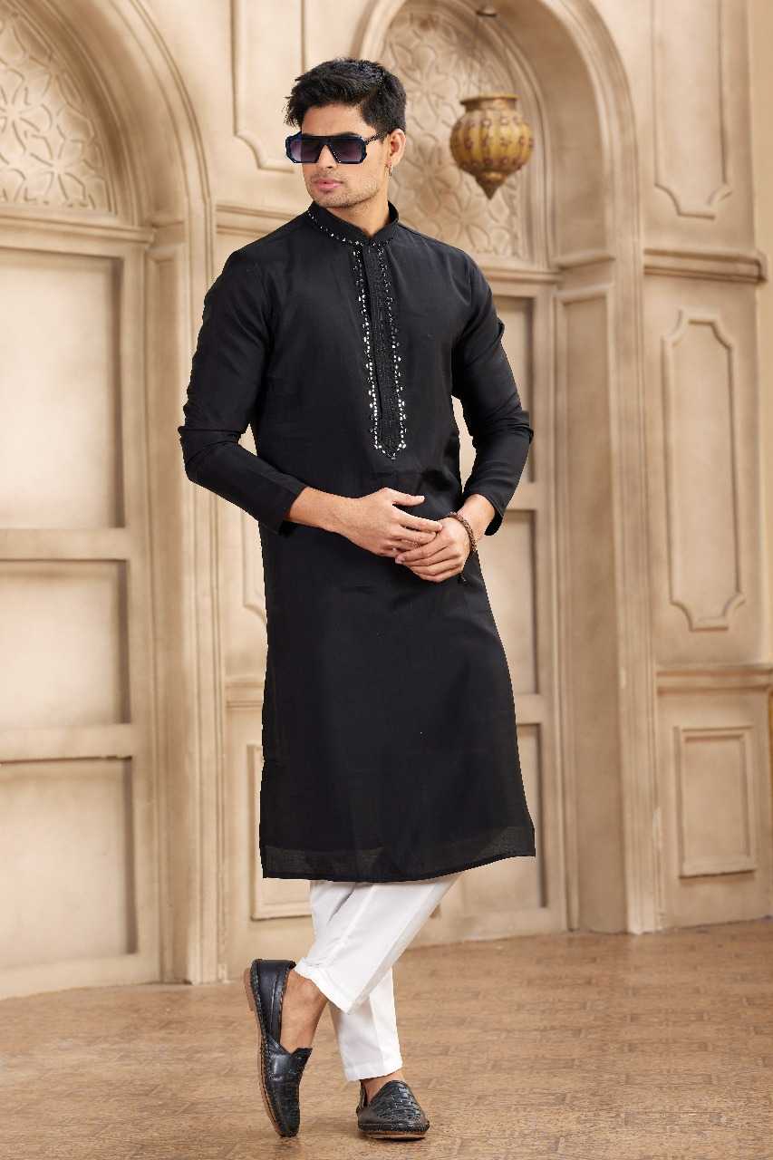 Ynf Art Silk RIN197 3101 Mens Wear Wholesale Mens Kurtas Mens Kurta Pyjama Embroidered Kurta Pajama Manufacturer
