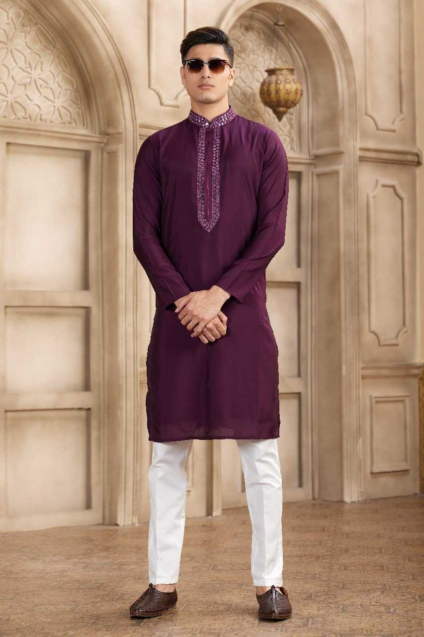 Ynf Art Silk RIN197 3101 Mens Wear Wholesale Mens Kurtas Mens Kurta Pyjama Embroidered Kurta Pajama Manufacturer