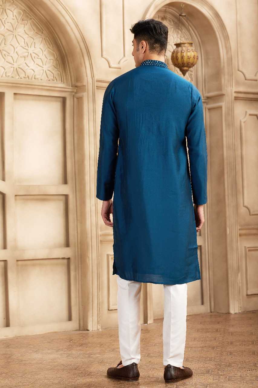 Ynf Art Silk RIN197 3101 Mens Wear Wholesale Mens Kurtas Mens Kurta Pyjama Embroidered Kurta Pajama Manufacturer