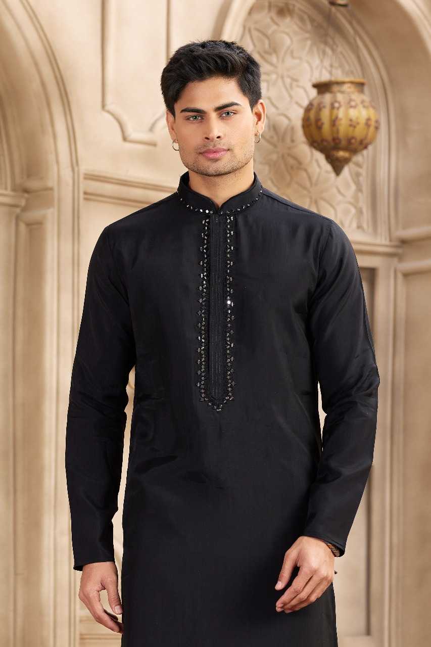 Ynf Art Silk RIN197 3101 Mens Wear Wholesale Mens Kurtas Mens Kurta Pyjama Embroidered Kurta Pajama Manufacturer