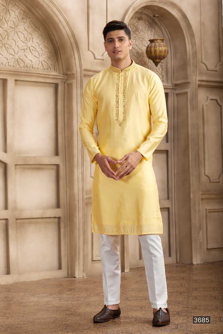 Ynf Art Silk RIN197 3101 Mens Wear Wholesale Mens Kurtas Mens Kurta Pyjama Embroidered Kurta Pajama Manufacturer