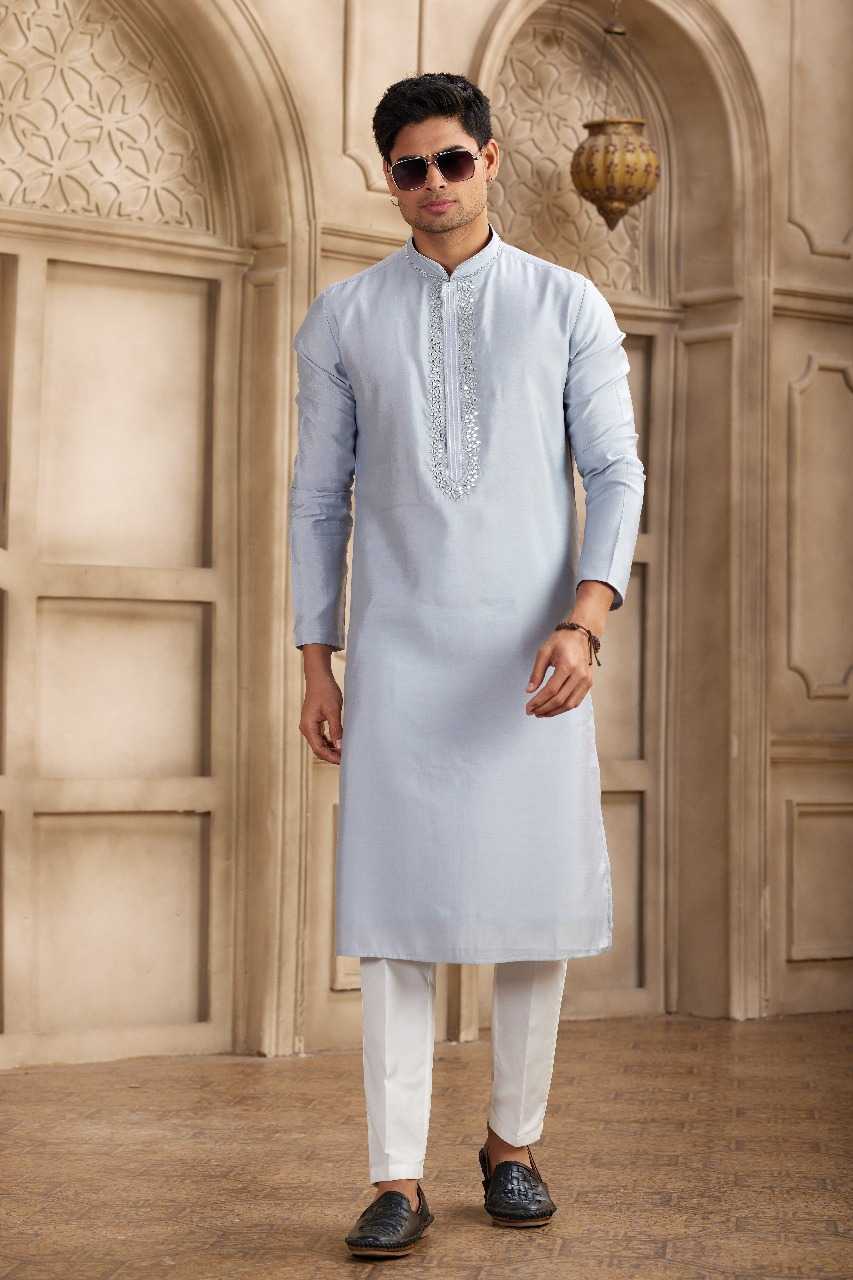 Ynf Art Silk RIN197 3101 Mens Wear Wholesale Mens Kurtas Mens Kurta Pyjama Embroidered Kurta Pajama Manufacturer