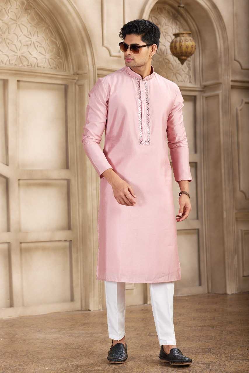 Ynf Art Silk RIN197 3101 Mens Wear Wholesale Mens Kurtas Mens Kurta Pyjama Embroidered Kurta Pajama Manufacturer