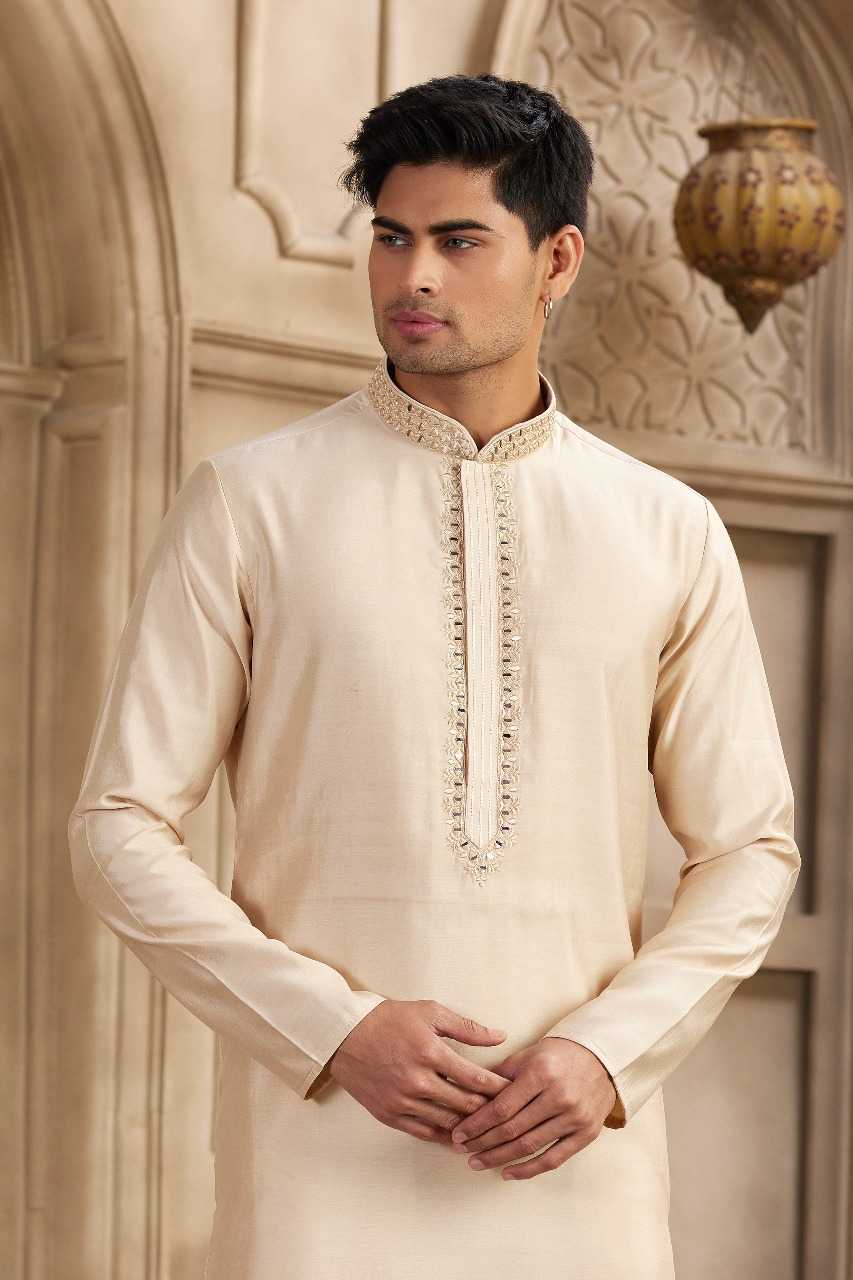 Ynf Art Silk RIN197 3101 Mens Wear Wholesale Mens Kurtas Mens Kurta Pyjama Embroidered Kurta Pajama Manufacturer