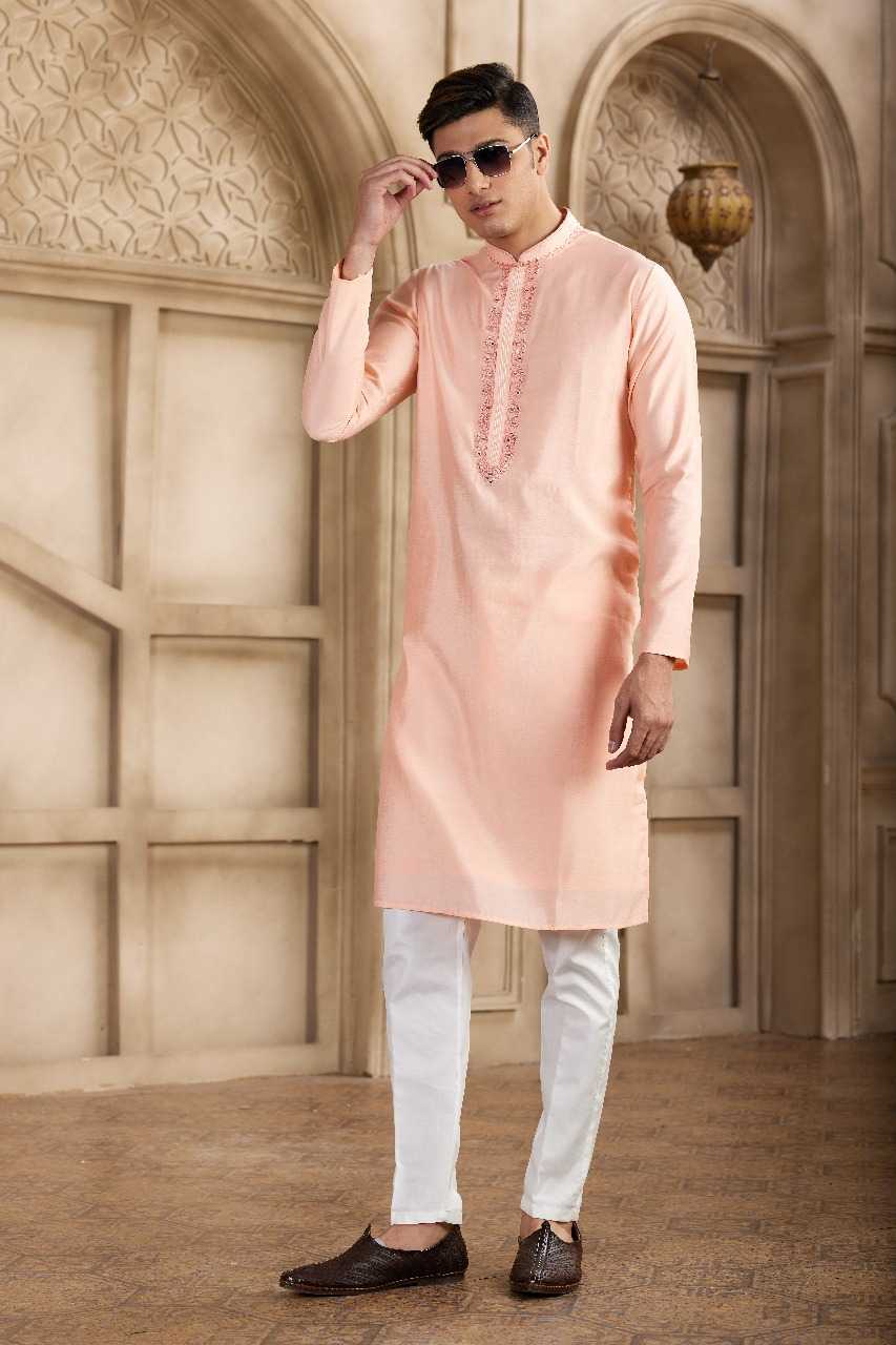 Ynf Art Silk RIN197 3101 Mens Wear Wholesale Mens Kurtas Mens Kurta Pyjama Embroidered Kurta Pajama Manufacturer