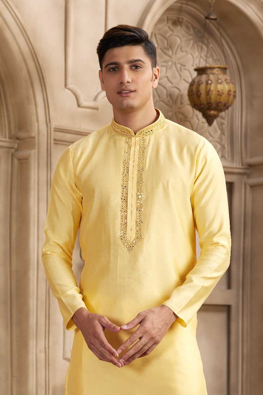 Ynf Art Silk RIN197 3101 Mens Wear Wholesale Mens Kurtas Mens Kurta Pyjama Embroidered Kurta Pajama Manufacturer