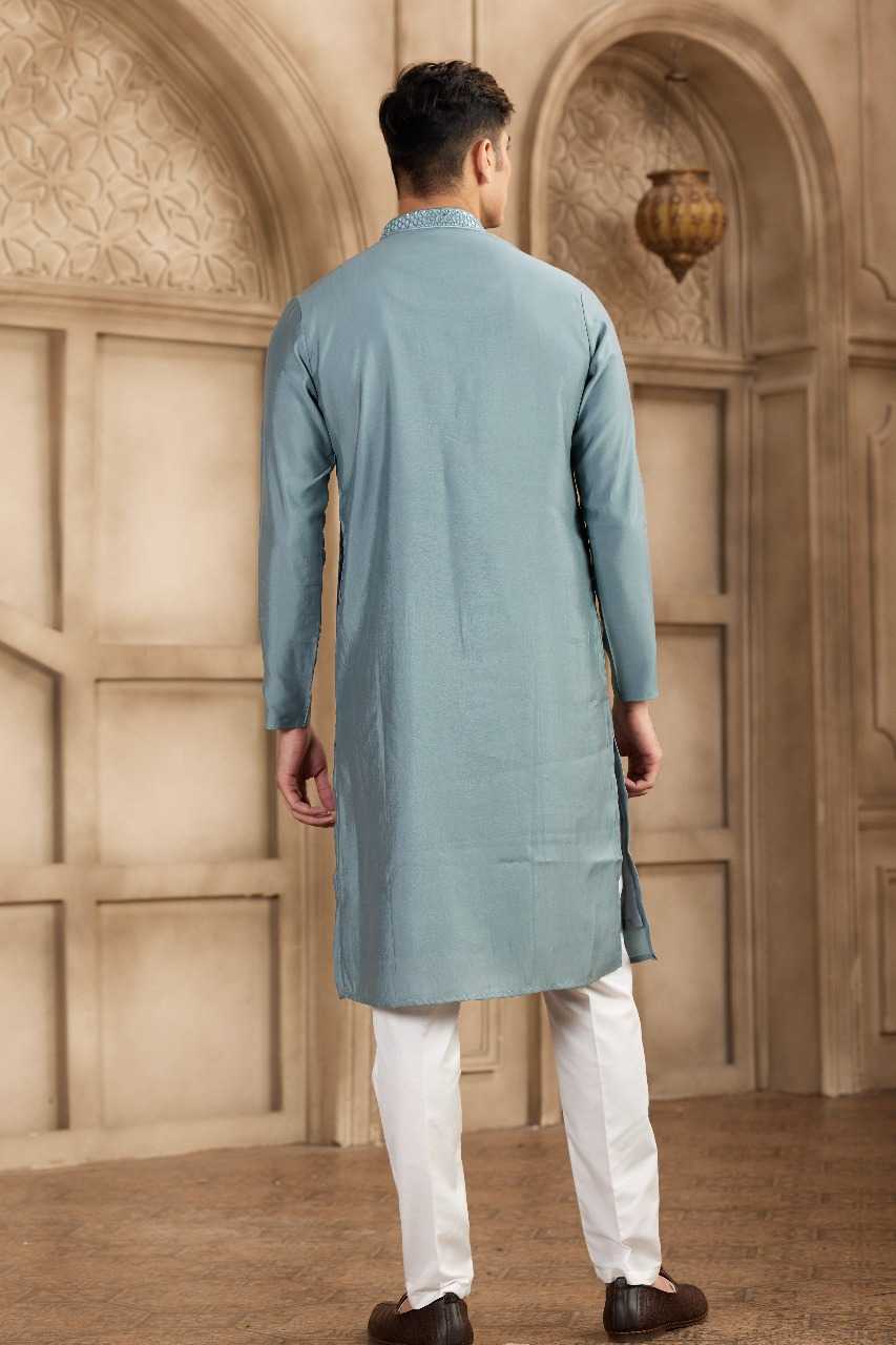 Ynf Art Silk RIN197 3101 Mens Wear Wholesale Mens Kurtas Mens Kurta Pyjama Embroidered Kurta Pajama Manufacturer