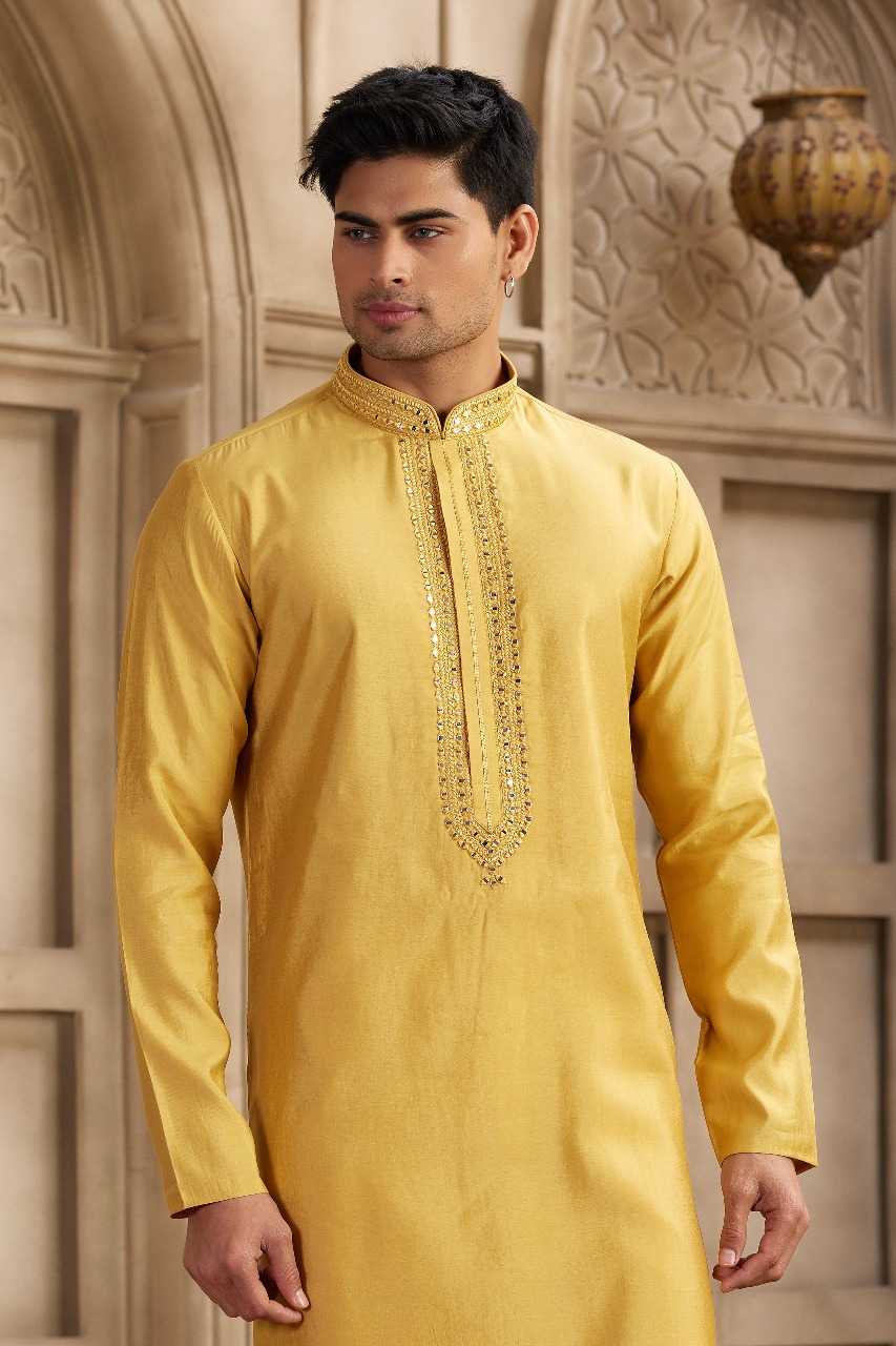 Ynf Art Silk RIN197 3101 Mens Wear Wholesale Mens Kurtas Mens Kurta Pyjama Embroidered Kurta Pajama Manufacturer