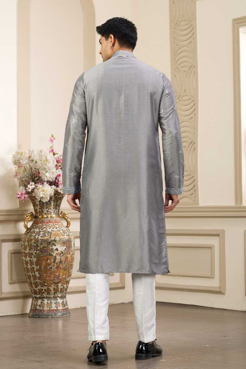 Ynf Art Silk RIN197 3102 Mens Wear Wholesale Mens Kurtas Mens Kurta Pyjama Embroidered Kurta Pajama Manufacturer
