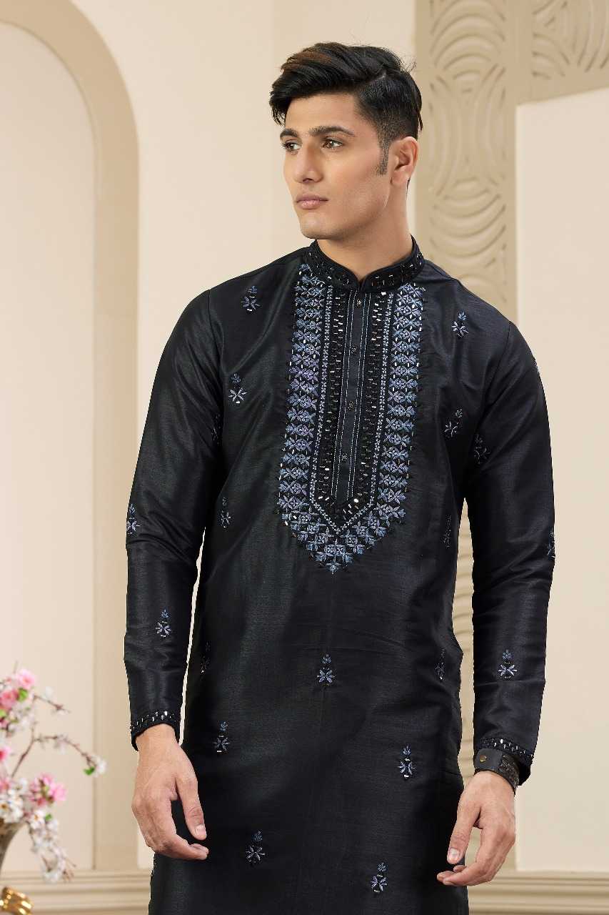 Ynf Art Silk RIN197 3102 Mens Wear Wholesale Mens Kurtas Mens Kurta Pyjama Embroidered Kurta Pajama Manufacturer