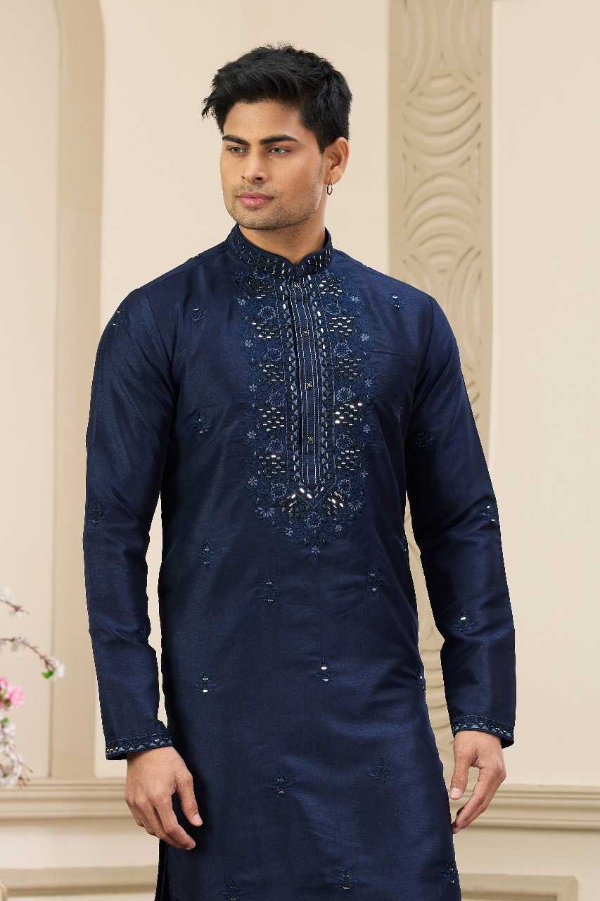 Ynf Art Silk RIN197 3102 Mens Wear Wholesale Mens Kurtas Mens Kurta Pyjama Embroidered Kurta Pajama Manufacturer