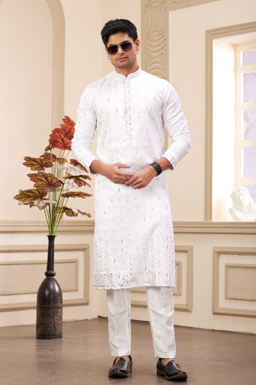 Ynf Art Silk RIN197 3102 Mens Wear Wholesale Mens Kurtas Mens Kurta Pyjama Embroidered Kurta Pajama Manufacturer