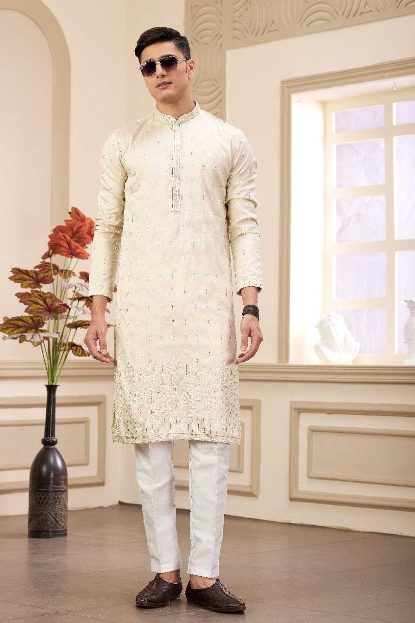 Ynf Art Silk RIN197 3102 Mens Wear Wholesale Mens Kurtas Mens Kurta Pyjama Embroidered Kurta Pajama Manufacturer